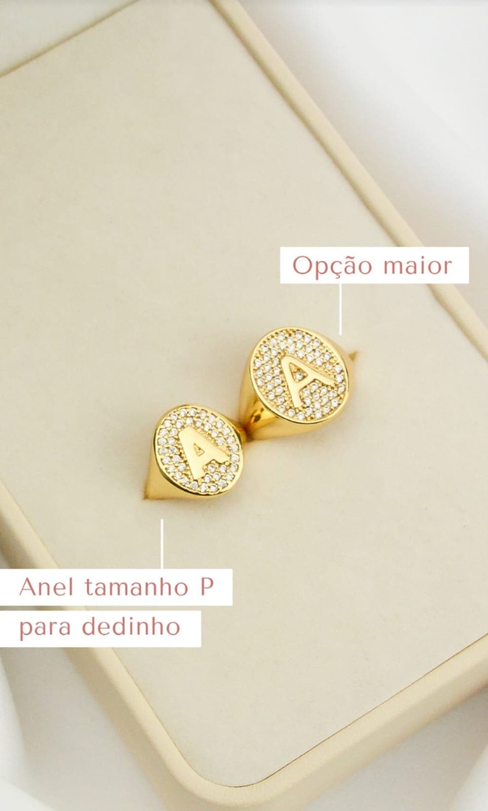 Anel personalizado ajustável mindinho