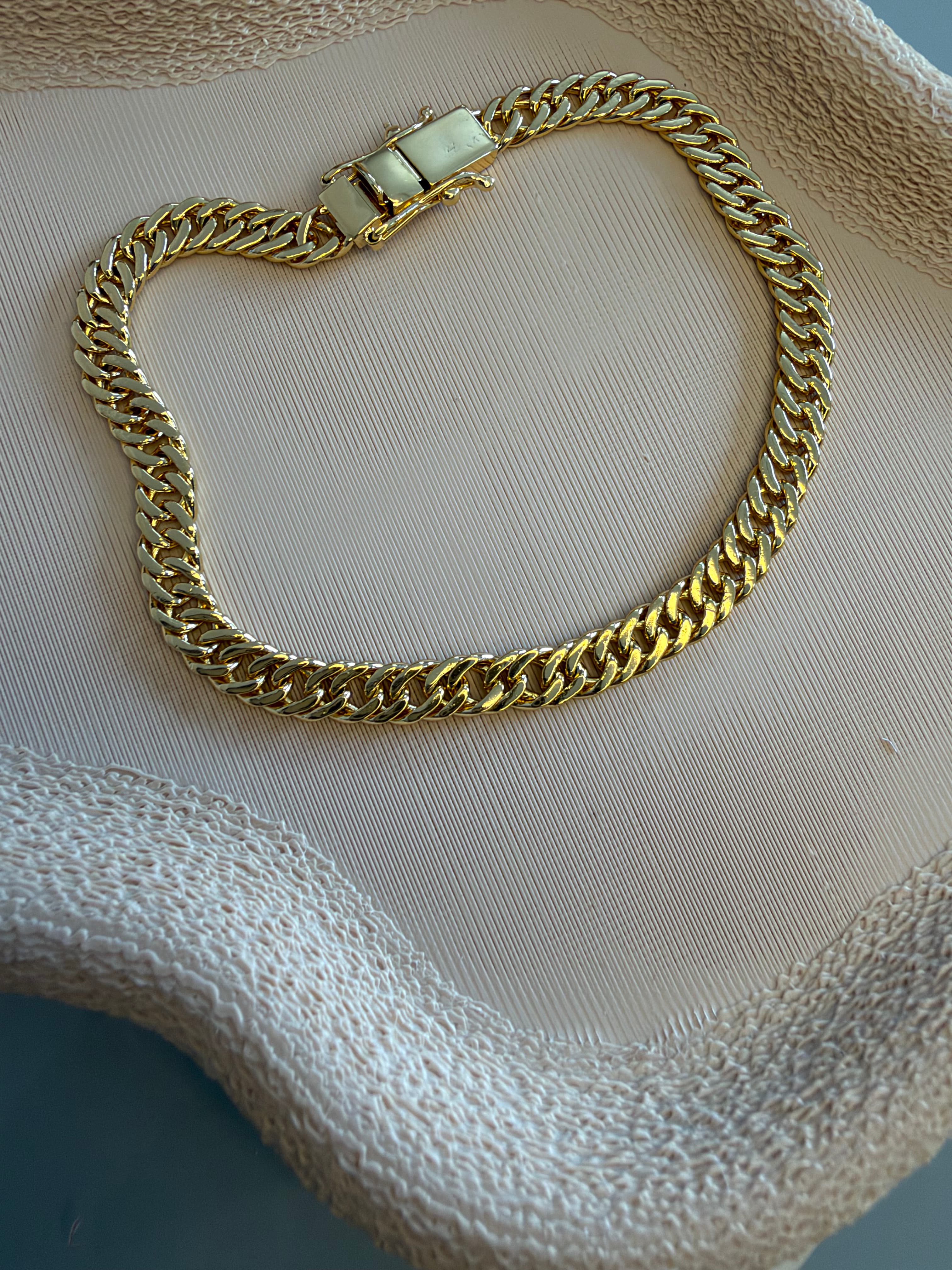 Pulseira grumet dupla 6mm fecho