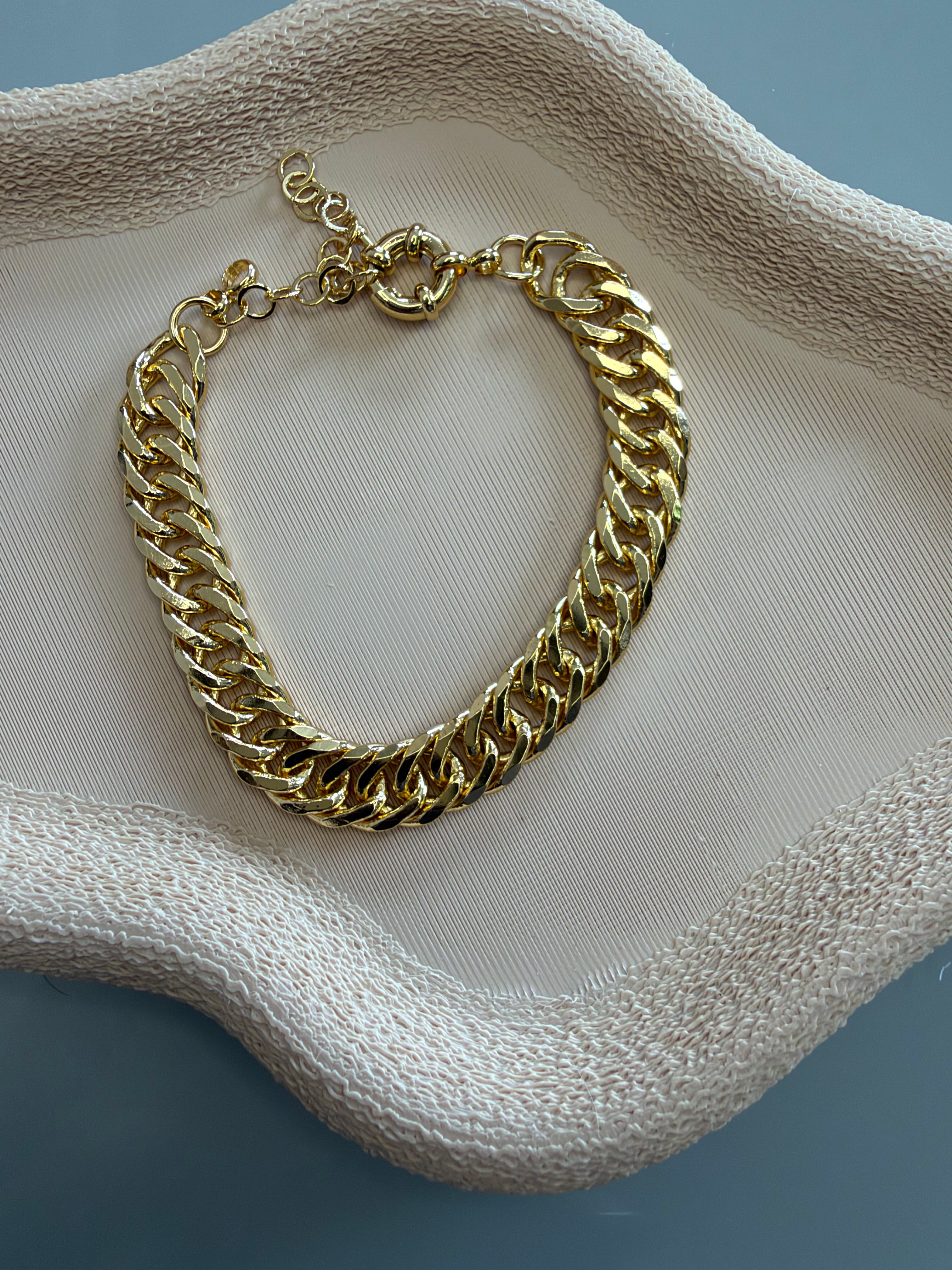 Pulseira grumet dupla 10mm oca fecho boia